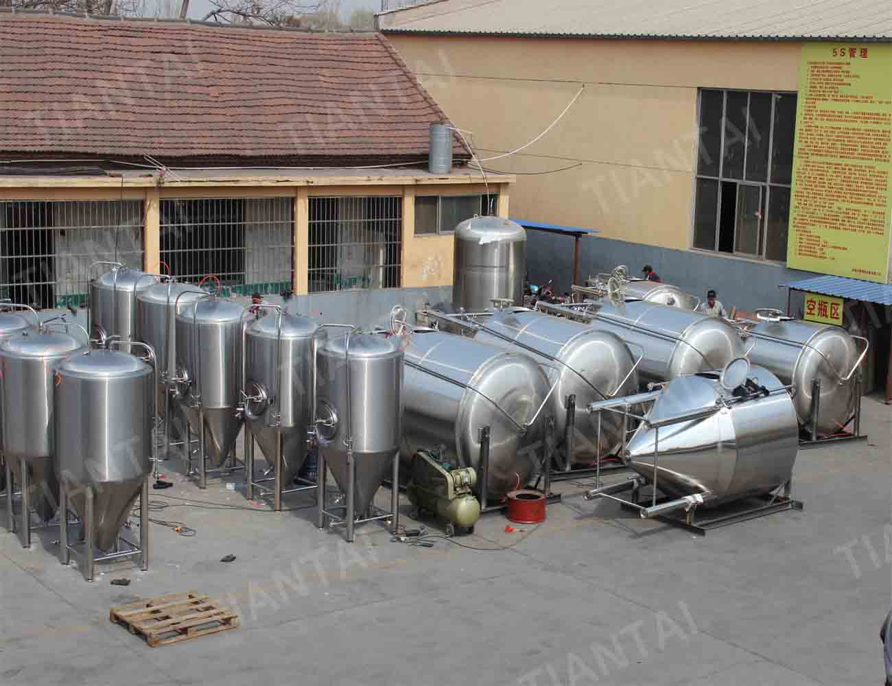 delivery of the brewery equipment 