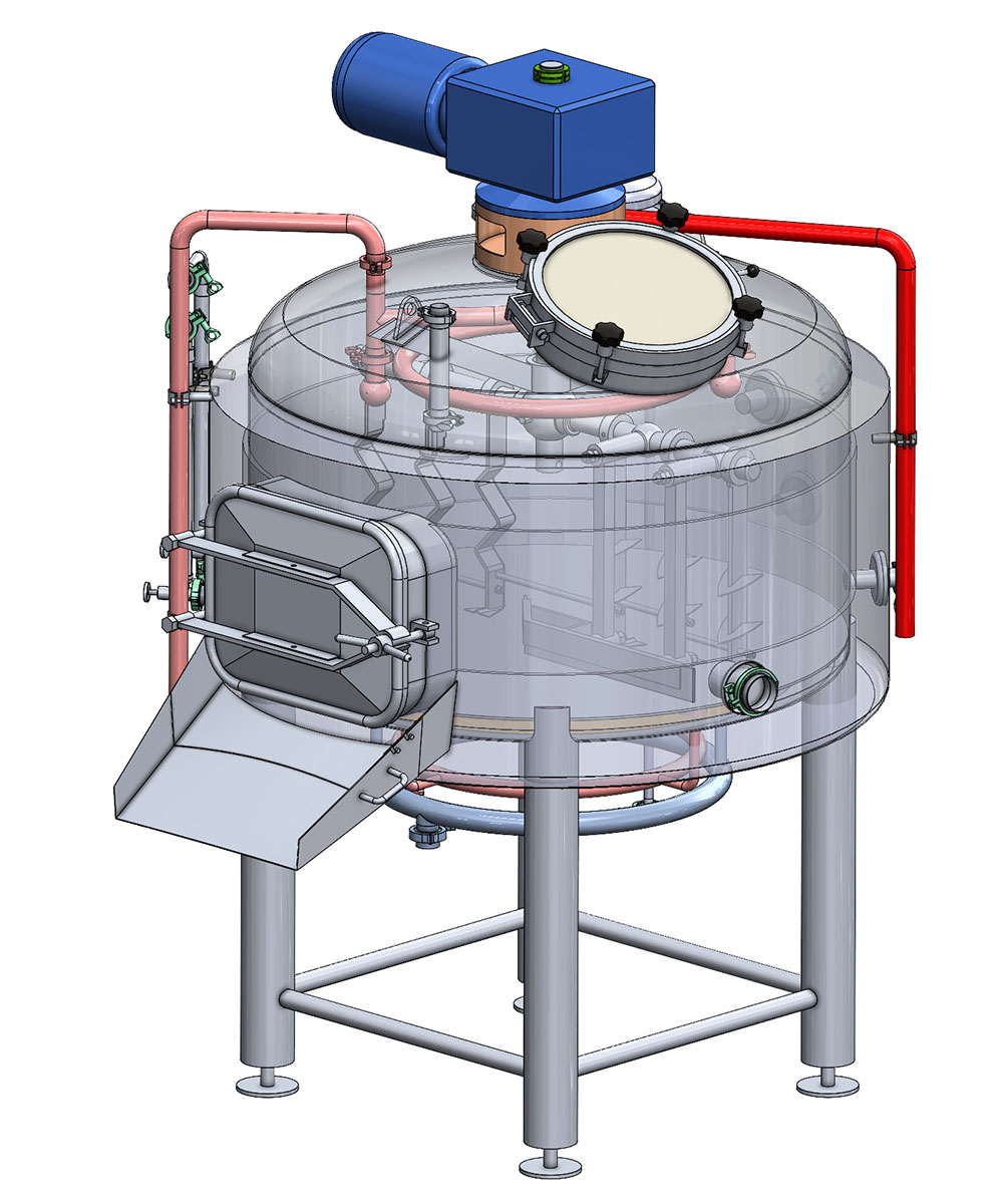Beer brewing lauter tun and false bottom characteristic