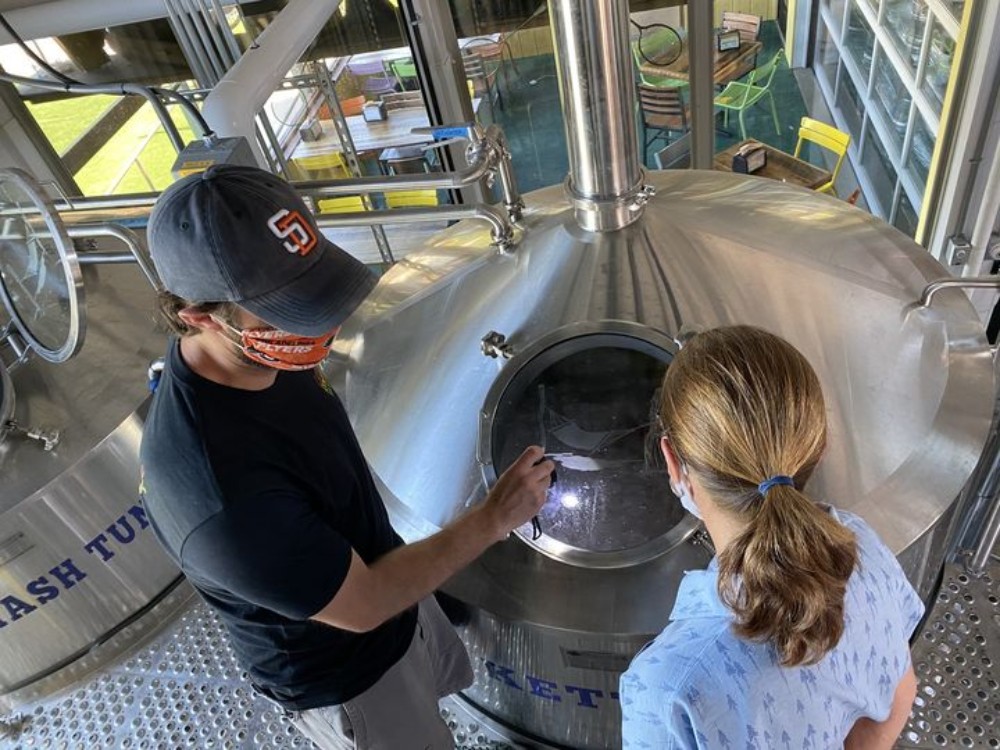 Équipement de brasserie, fermenteur de bière, cuve de fermentation de bière, système de microbrasserie, brasserie aux États-Unis, brasserie à deux navires, brassage de bière Tiantai,